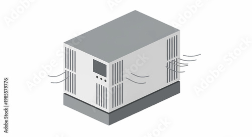 Fotografija Isometric illustration of a cooling server.