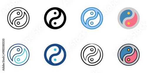 Karma icons set multiple style collection. Editable stroke 
