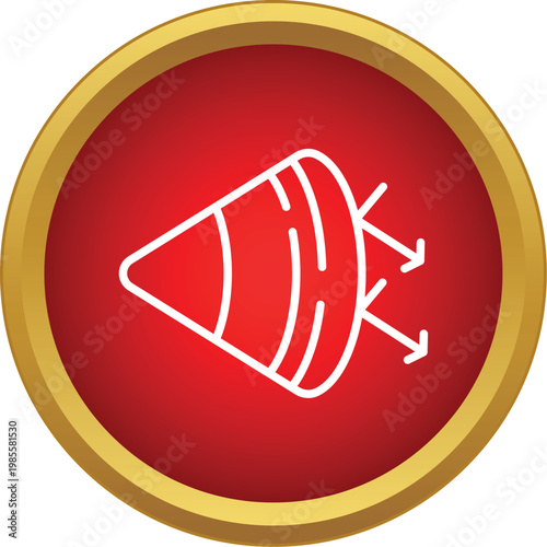 Space capsule experiencing atmospheric re entry with intense heat