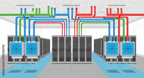 Data center cooling system infrastructure.