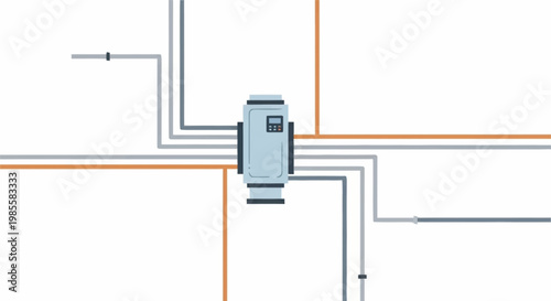 A technical diagram of industrial pipes.