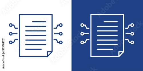 Network Protocol Blue And White Icon Style Collection