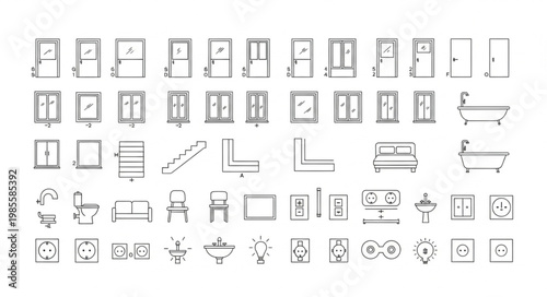 Architectural Symbols and Drawings Collection.