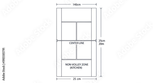 Beach Tennis Court Dimensions Diagram - Sand Court Layout