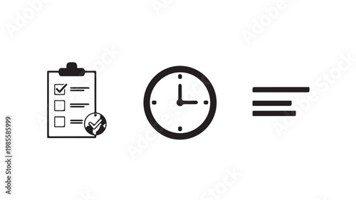 Time Management and Organization Icons
