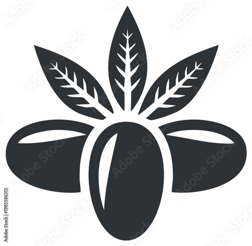 Elegant Olive Branch Icon Design Featuring Leaves and Three Olives