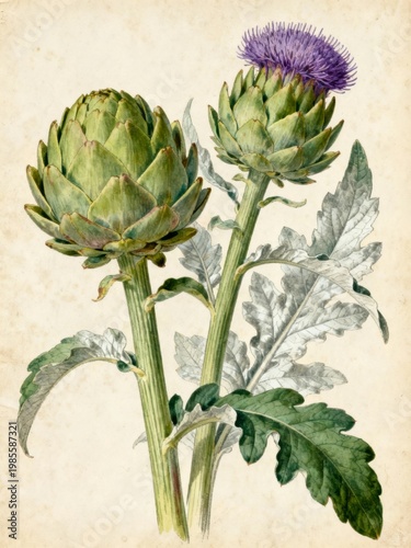 Artichoke Botanical Illustration