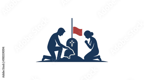 Memorial Day Silhouette Honoring Fallen Soldiers