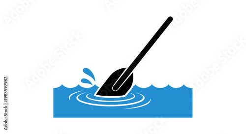 Shovel Digging Water Icon Symbol
