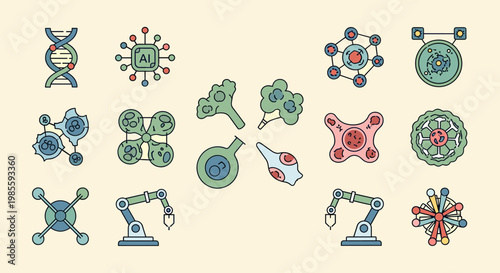 A minimalist illustration depicting interconnectedness. Perfect for representing networks, data, communication, or complex relationships in a modern d