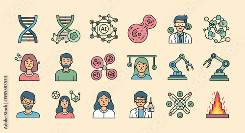 A simple and modern illustration featuring two diverse faces, perfect for representing inclusivity and communication in digital content and branding m