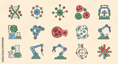 This minimalist illustration evokes concepts of laboratory work, experimentation, and innovation. Perfect for articles, websites, or marketing related