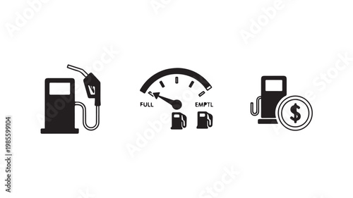 Fuel Efficiency and Cost Icons