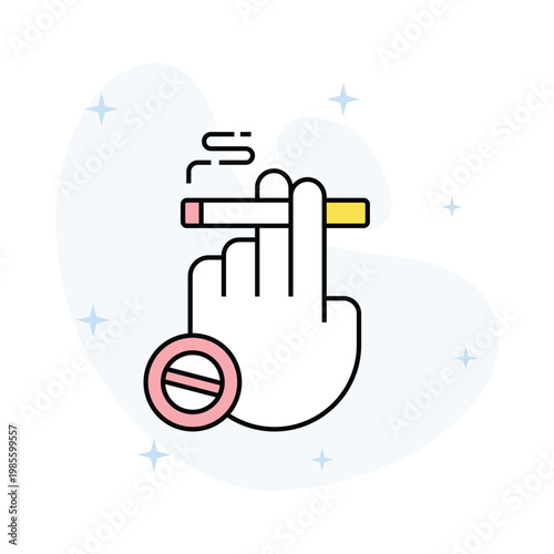 No Smoking Vector Fill outline Icons Eps 10 File