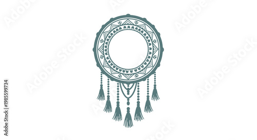 Hand drawn dream catcher illustration design.