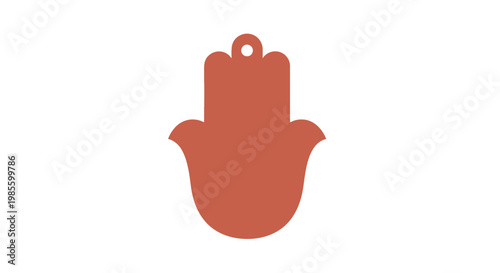 Red Hamsa Hand Symbol Illustration.