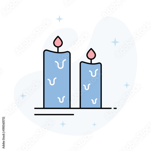 Candle  Vector Fill outline Icons Eps 10 File