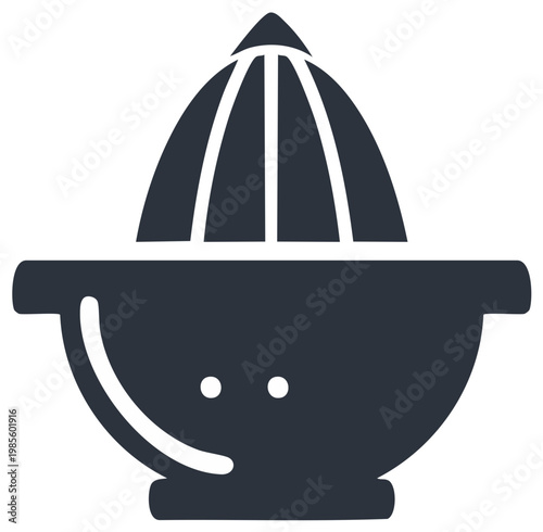 Juicer Tool Illustration for Fresh Juice Preparation and Kitchen Utensils, a Minimalist Culinary Icon Design