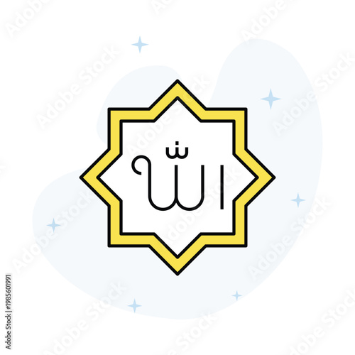 Allah Vector Fill outline Icons Eps 10 File