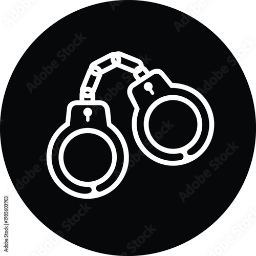 Handcuffs filled style icon