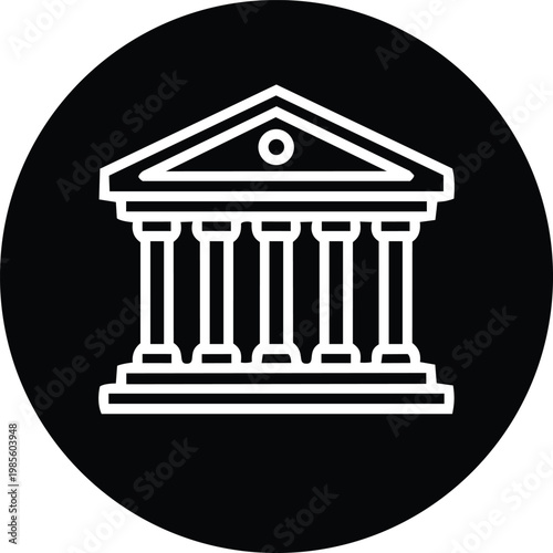 Justice building filled style icon