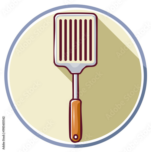 Vector illustration of a barbecue grilling spatula in a modern flat design icon style