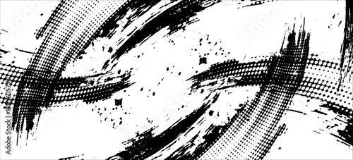 Tire tread marks, wheel textures, tire marks - car racing, motocross, drift, rally, off-road and others. Vector black isolated texture in grunge style