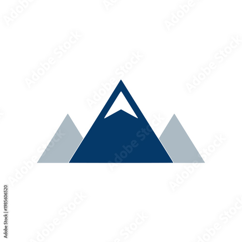 Minimal mountain icon with simple peak shape. Clean flat SVG design ideal for nature, travel, outdoor, adventure, and landscape-related graphics.