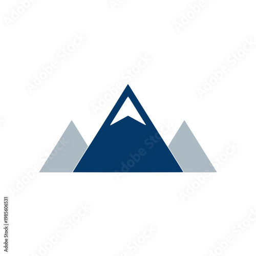 Minimal mountain icon with simple peak shape. Clean flat SVG design ideal for nature, travel, outdoor, adventure, and landscape-related graphics.
