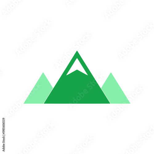 Minimal mountain icon with simple peak shape. Clean flat SVG design ideal for nature, travel, outdoor, adventure, and landscape-related graphics.