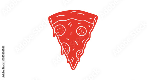 Illustration of a Slice of Pizza.