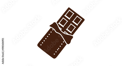 Chocolate Bar with Broken Piece.