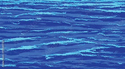 Abstract blue water texture background with wavy lines and varying shades of blue, resembling ocean ripples or a dynamic liquid surface