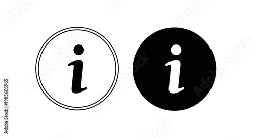 Vector illustration of universal information symbol. Modern help and guidance icon design for web, app, and user interface. Clear communication graphic elements for digital platforms