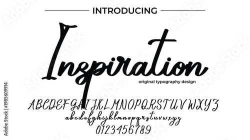 Inspiration Script Typography Font Showcase – Elegant Modern Handwritten Design