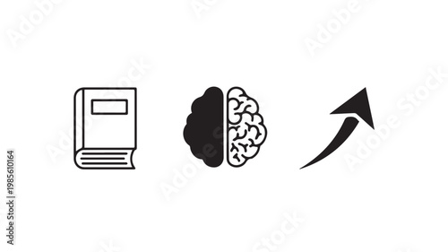 Knowledge Growth Brain Learning Concept Icon