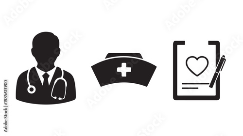 Medical Professional Healthcare Icons Set