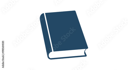 Blue Hardcover Book with White Pages.