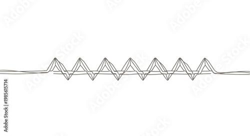 Abstract geometric line art pattern with repeating triangular shapes.