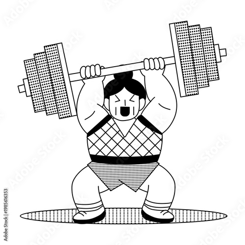 Hand drawn style illustration showing a lacrosse player
