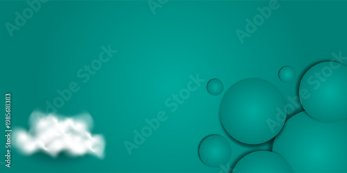 Abstract background with blue bubbles. Vector illustration for your graphic design.