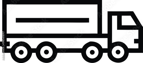 Medium sized box truck for reliable package delivery and commercial logistics operations