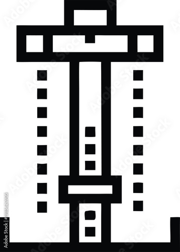 Mechanical piston or plunger device showing vertical motion and power transfer