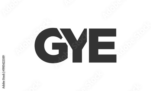 Free Download GYE logo design template with strong and modern bold text. Initial based vector logotype featuring simple and minimal typography. Trendy company identity. - GFXLoad