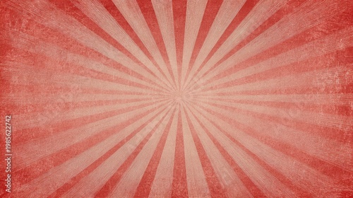 Red sunburst design with stripes