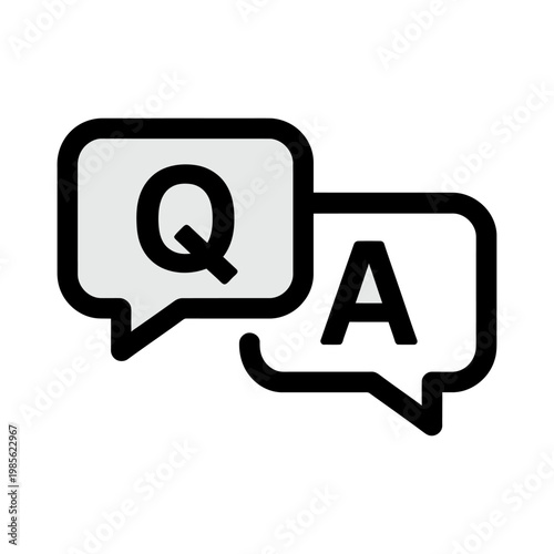 Vector of a q&a symbol in a simple and modern design style