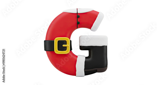 Santa Claus Outfit Letter G