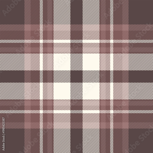 Curved textile background vector, romantic plaid fabric check. Awesome tartan seamless texture pattern in pastel and sea shell colors.