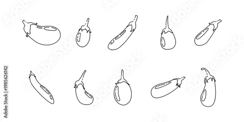 Hand Drawn Eggplant Icon