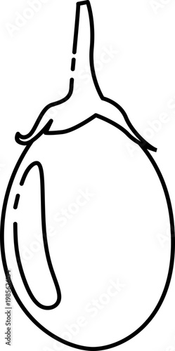 Hand Drawn Eggplant Icon
